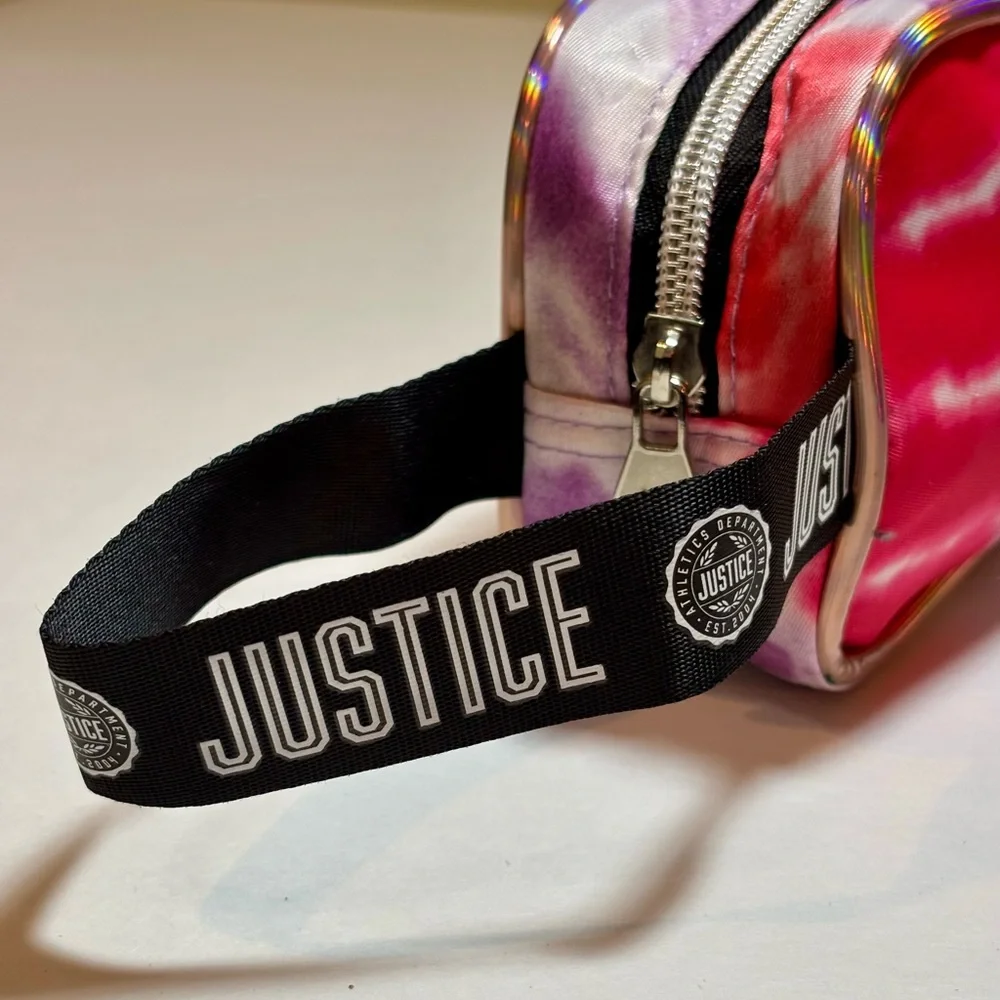 Justice tie dye pencil case pink and purple